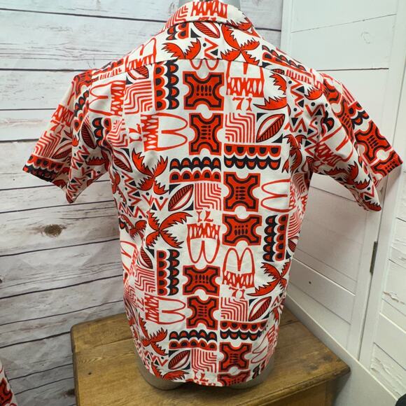 VTG McDonalds Uniform Men Hawaiian Camp Shirt & Woman Mumu Dress Employee Luau - Picture 13 of 15